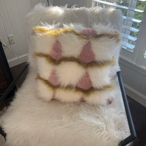 Anthropologie fuzzy soft pillow